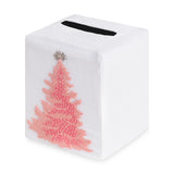 Pink Tree Tissue Box Cover