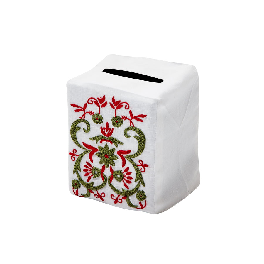 Winter Floral Tissue Box Cover