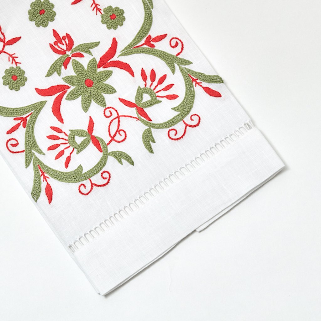 Winter Floral Tip Towel