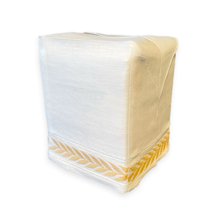 Laurel Leaf Tissue Box Cover